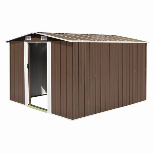 Garden Shed 101.2"x117.3"x70.1" Metal Green