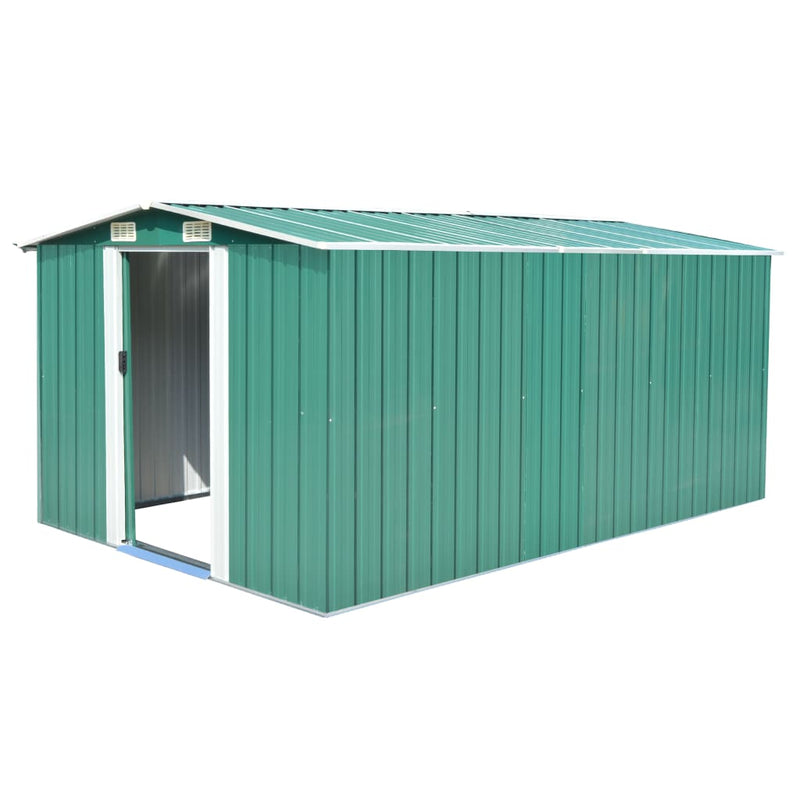 Garden Shed 101.2"x117.3"x70.1" Metal Green