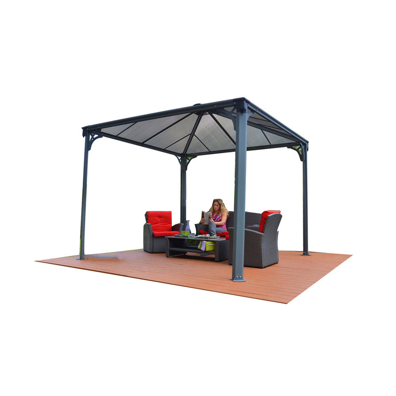 Palram Palermo 3000 Gazebo 10 x 10 Gray