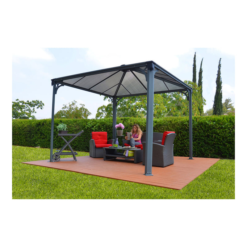 Palram Palermo 3000 Gazebo 10 x 10 Gray