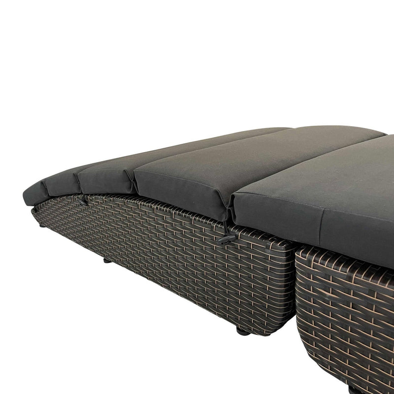 Patio Foldable Wicker Chaise