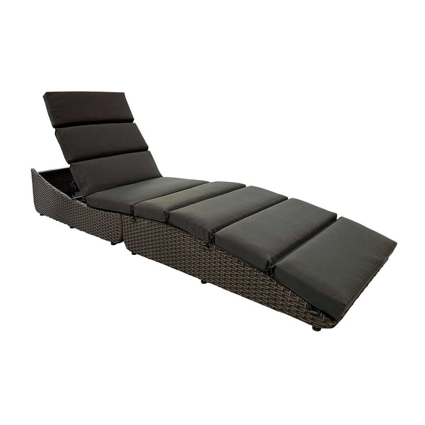 Patio Foldable Wicker Chaise