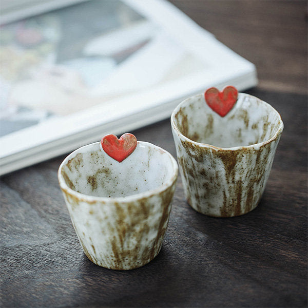 Heart-Shaped Ceramic Mug