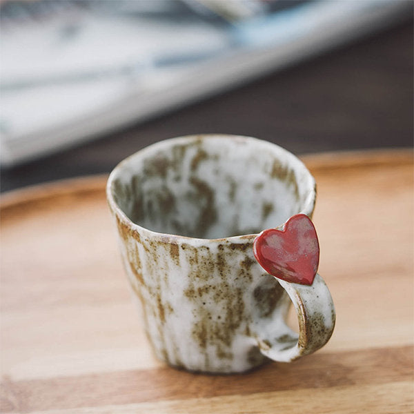 Heart-Shaped Ceramic Mug