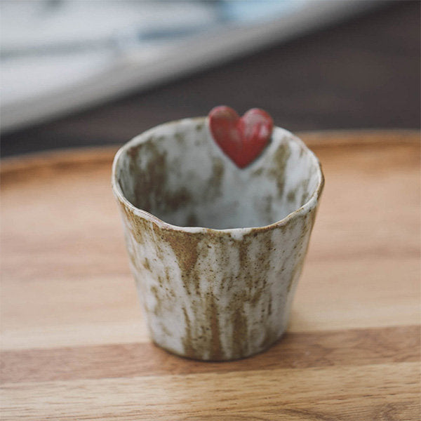 Heart-Shaped Ceramic Mug