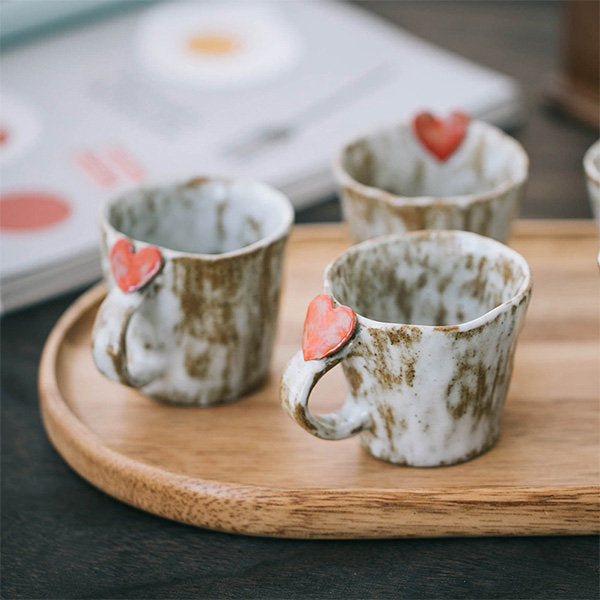 Heart-Shaped Ceramic Mug