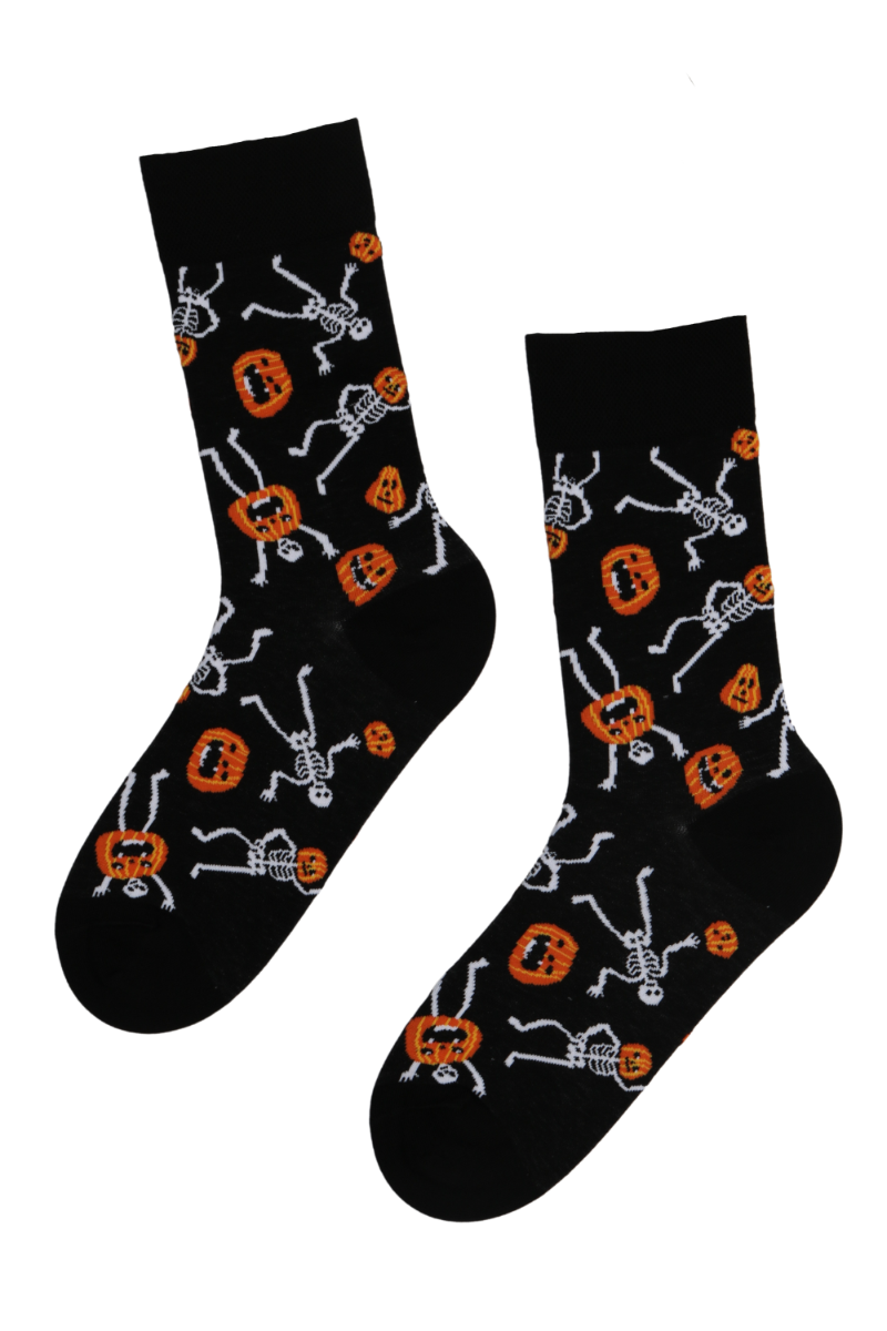 JACK-O'-LANTERN Halloween socks with fun skeletons