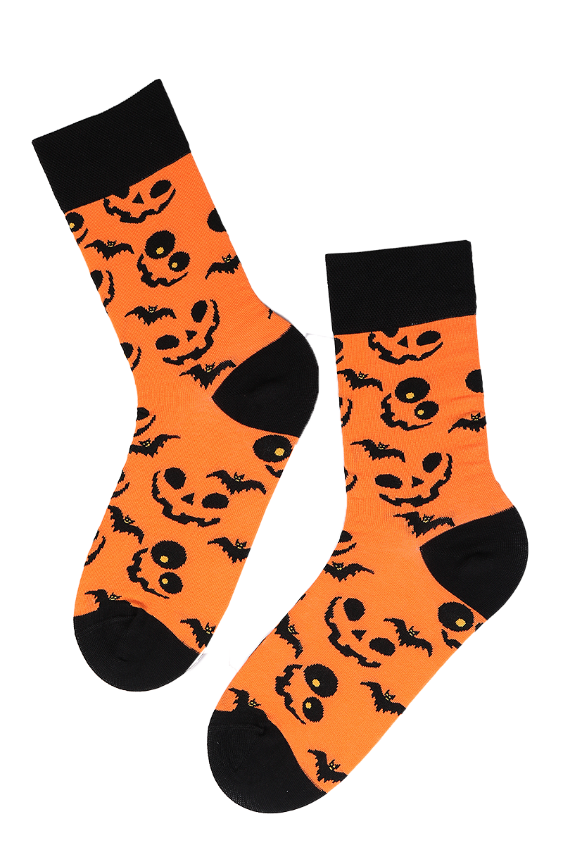 PUMPKIN FACE halloween socks with pumpkins